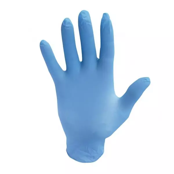Portwest Hand Gloves Blue L Regular Fit Full Fingered Nitrile for Industrial Use, A925BLUL (Pack of 50 Pairs)