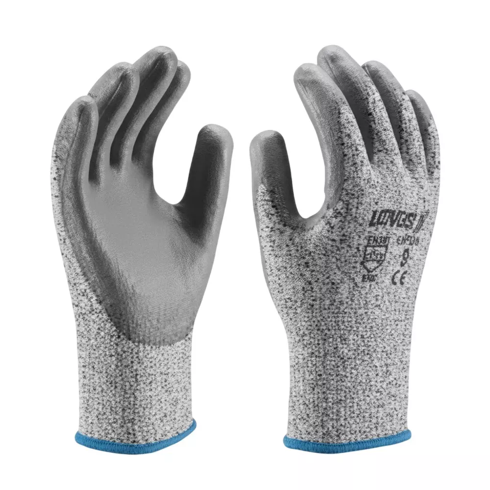 Atlas Hand Gloves Cut Level 5 Grey Cotton Free Size for Industrial Use