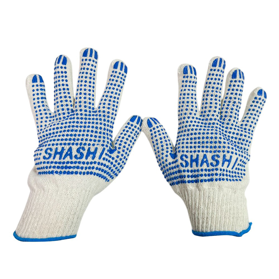 STOCKHAWKERS Safety Hand Gloves White and Blue Color M Size