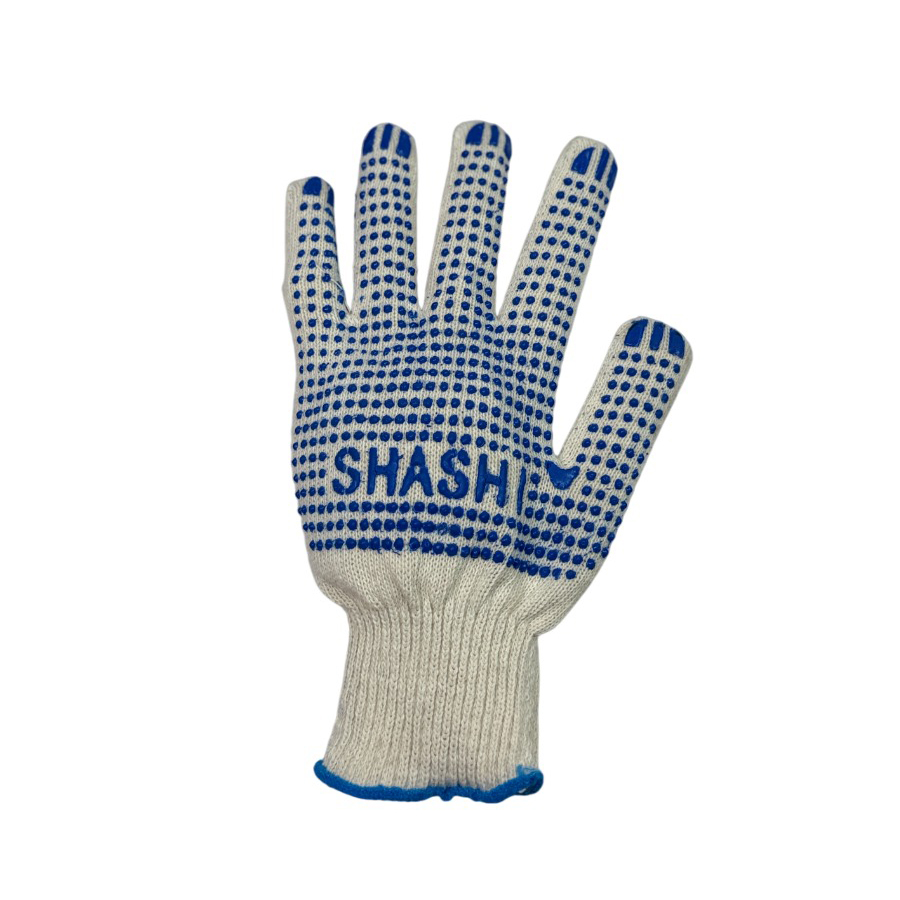 STOCKHAWKERS Safety Hand Gloves White and Blue Color M Size (Pack of 120 Pair)