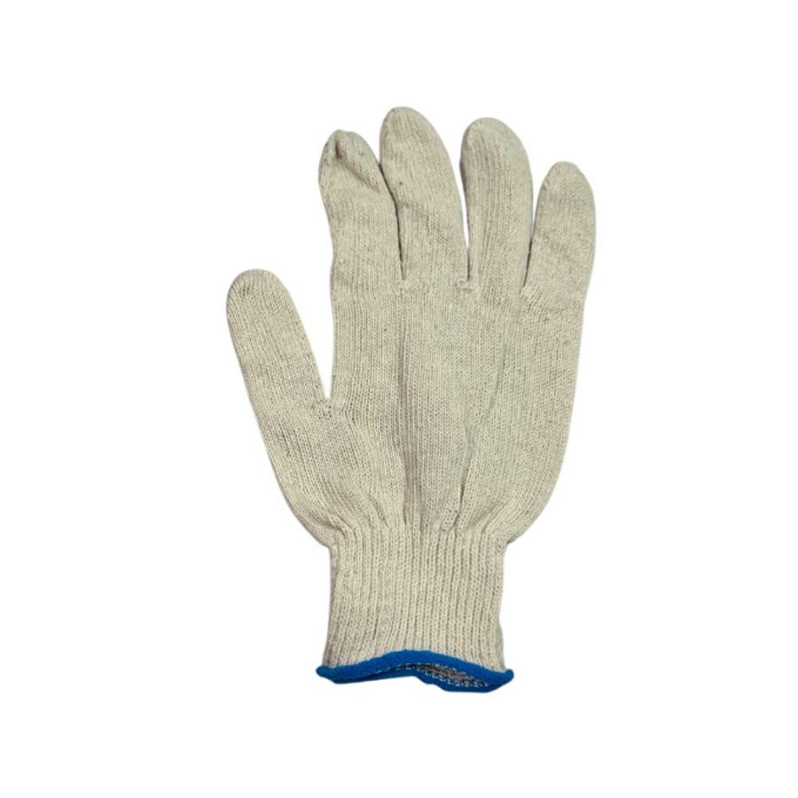 STOCKHAWKERS Safety Hand Gloves White and Blue Color M Size (Pack of 120 Pair)