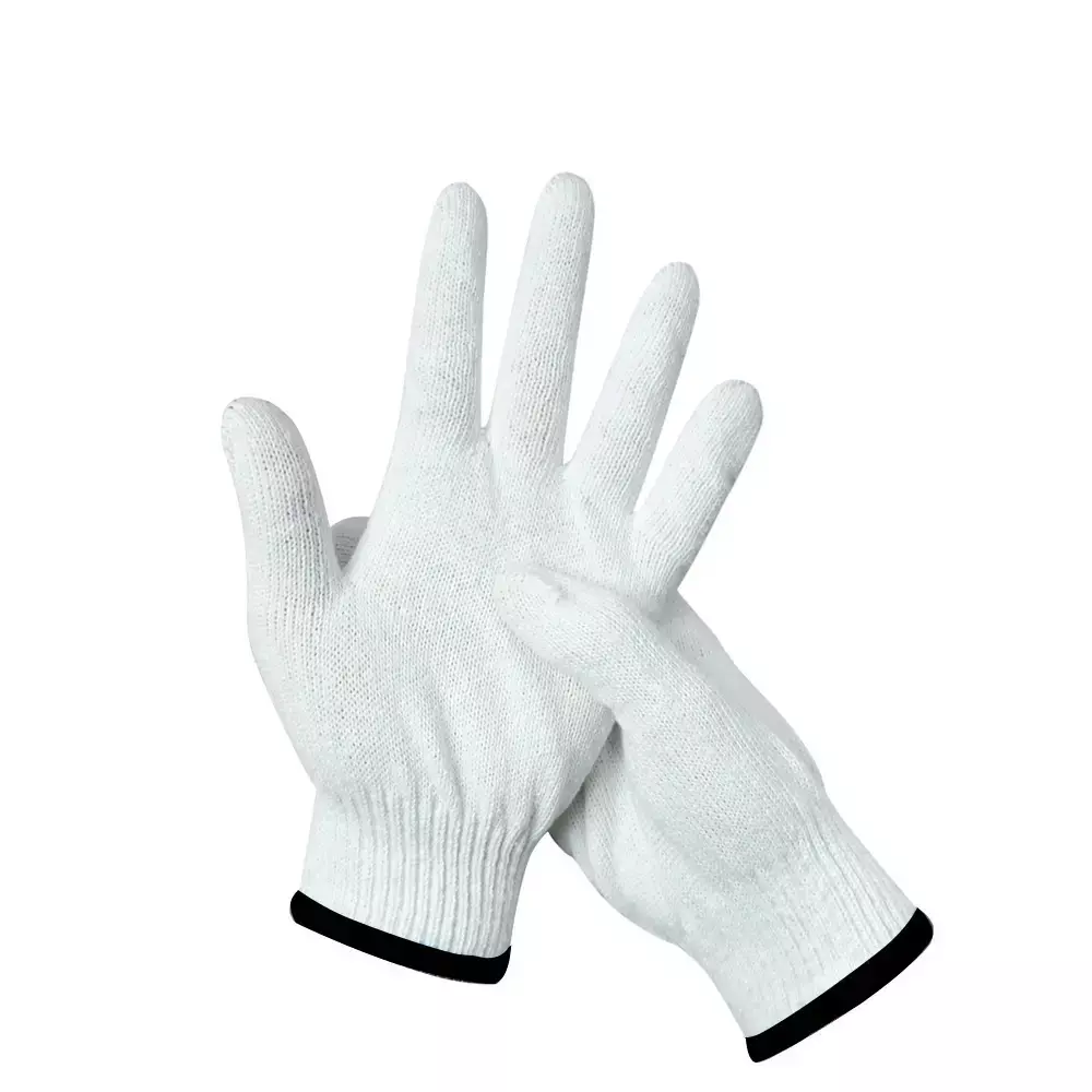 Swavind Safety Hand Gloves Lint-Free Nylon Anti Static Soft & Stretchable White Free Size (Pack of 120 Pair)