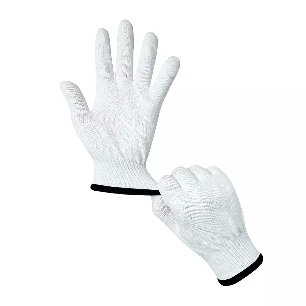 Swavind Safety Hand Gloves Lint-Free Nylon Anti Static Soft & Stretchable White Free Size (Pack of 120 Pair)