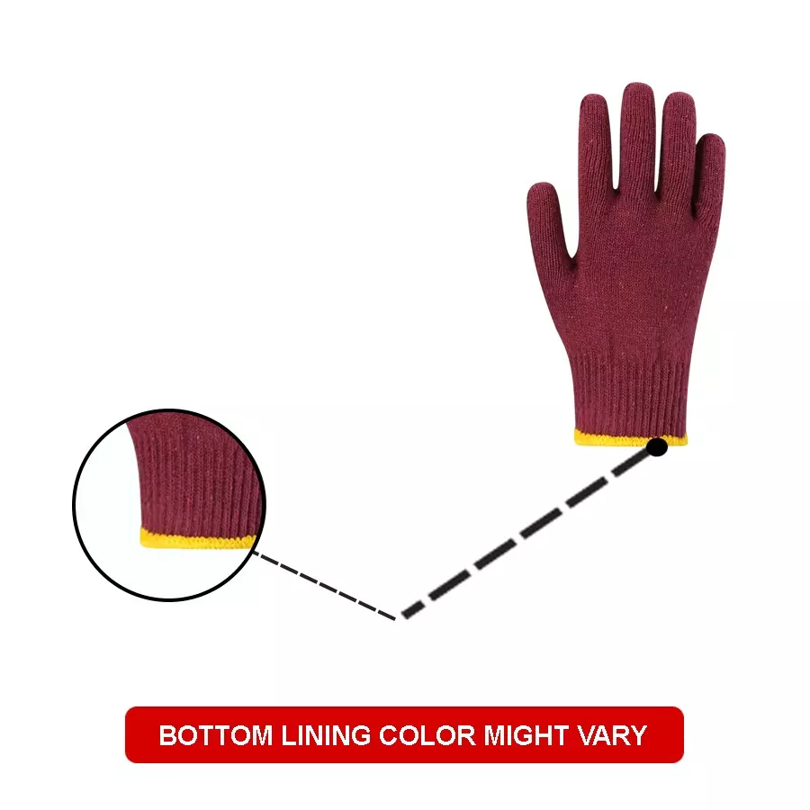 Swavind Safety Hand Gloves Lint-Free Nylon Anti Static Soft & Stretchable Wine Free Size