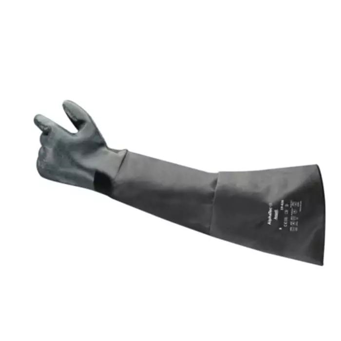 Ansell AlphaTec 19-026 Black Cotton Cold & Heat Resistant Gloves Size 10 Neoprene Coating, 19026100 (1 Pair)