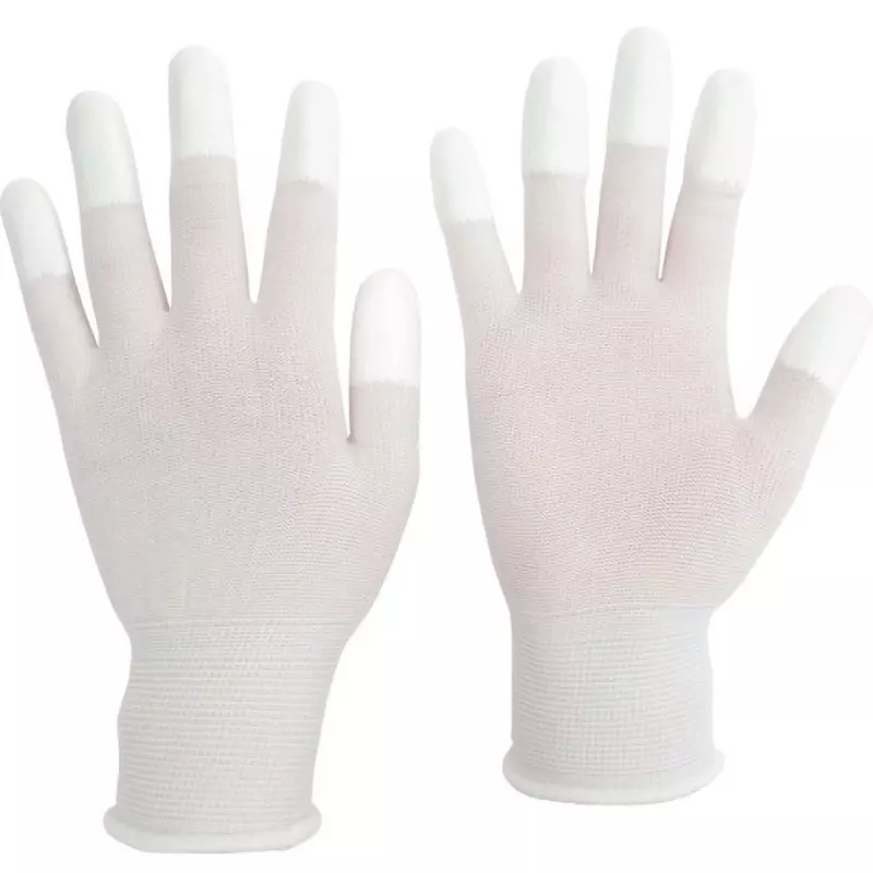 MIDORI Nylon Gloves White S Size 16.5 cm Palm Circumference 7.3 cm Middle Finger Length Nylon, MCG501N-S (Pack of 10 Pair)