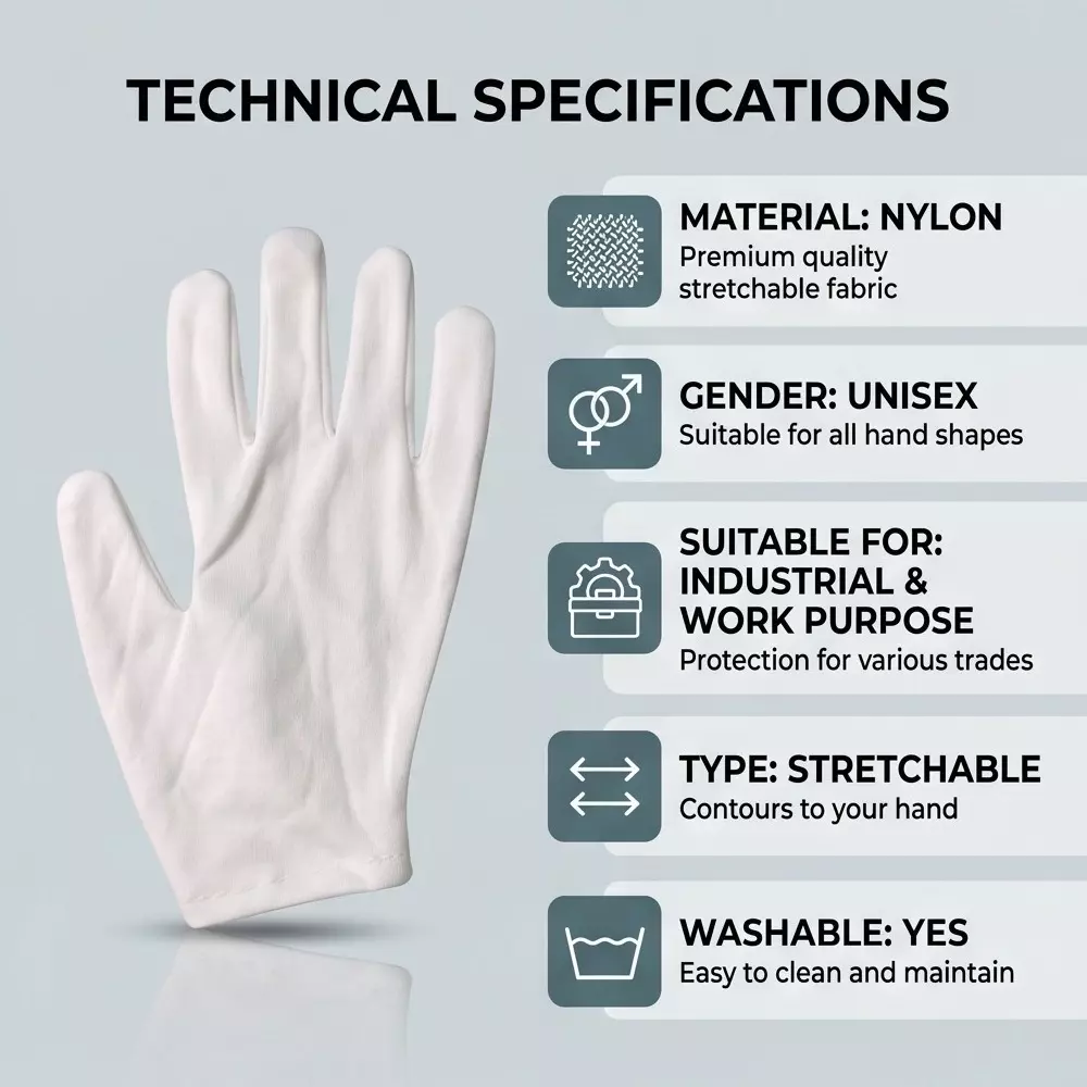 generic-12-inch-size-plain-white-stretchable-nylon-hand-gloves-for-industrial-usage