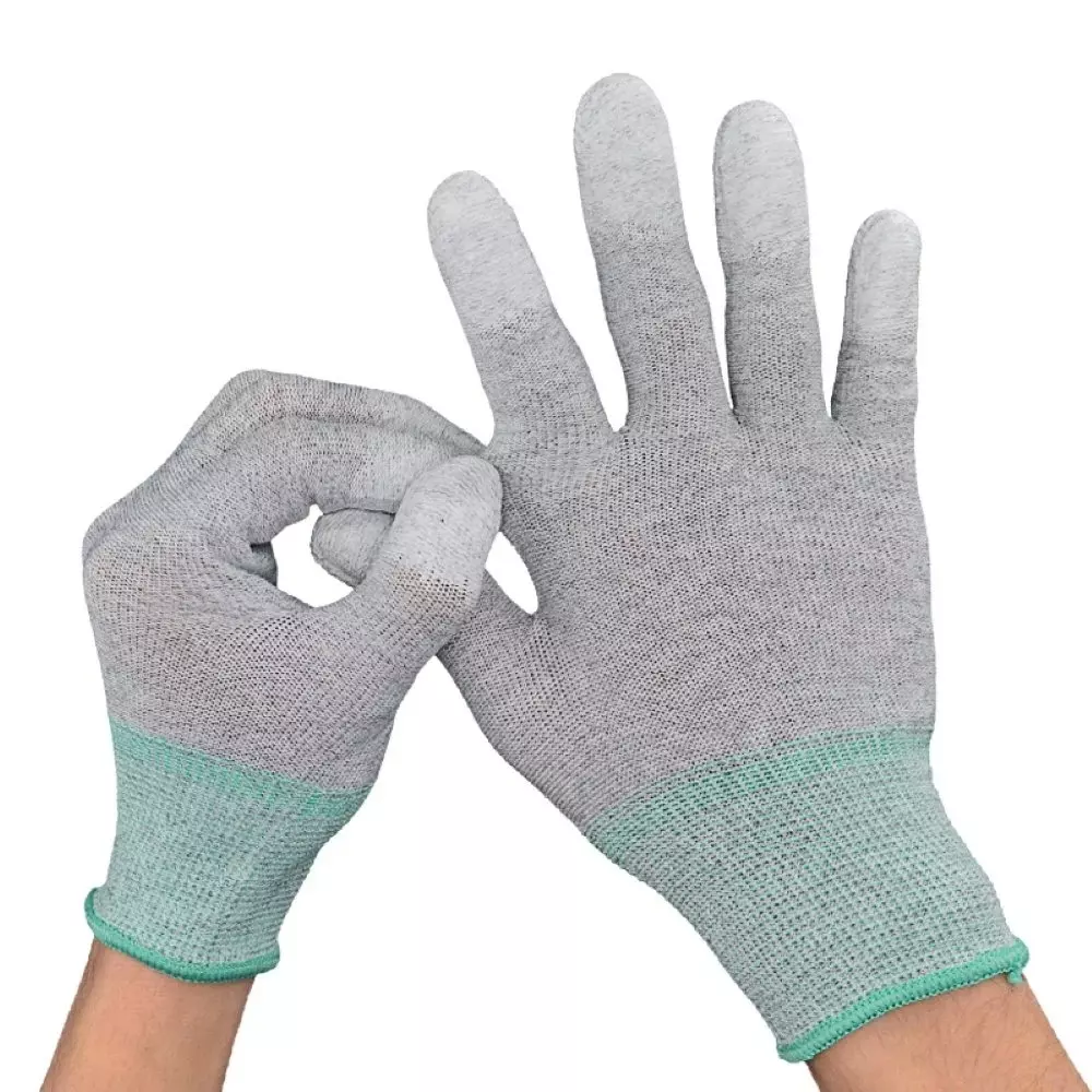 Swavind Safety Hand Gloves Synthetic Fabric Non-Slip Grip White Free Size (Pack of 120 Pair)