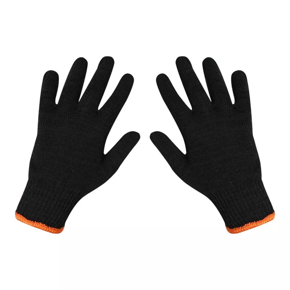 Swavind Safety Hand Gloves Lint-Free Nylon Anti Static Soft & Stretchable Black Free Size (Pack of 600 Pair)