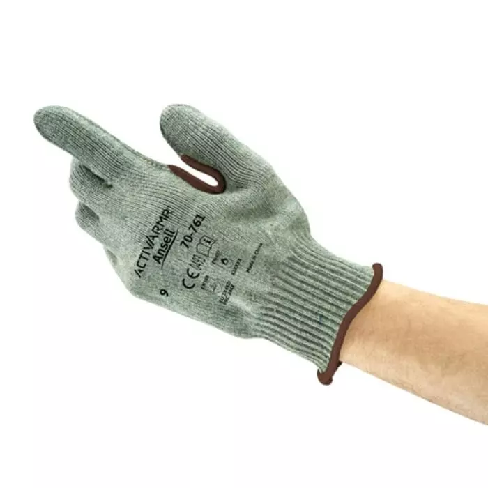 Ansell ActivArmr 70-761 Grey Acrylic Nylon (Liner) Abrasion & Cut Resistant Work Gloves Size 7, 70761070