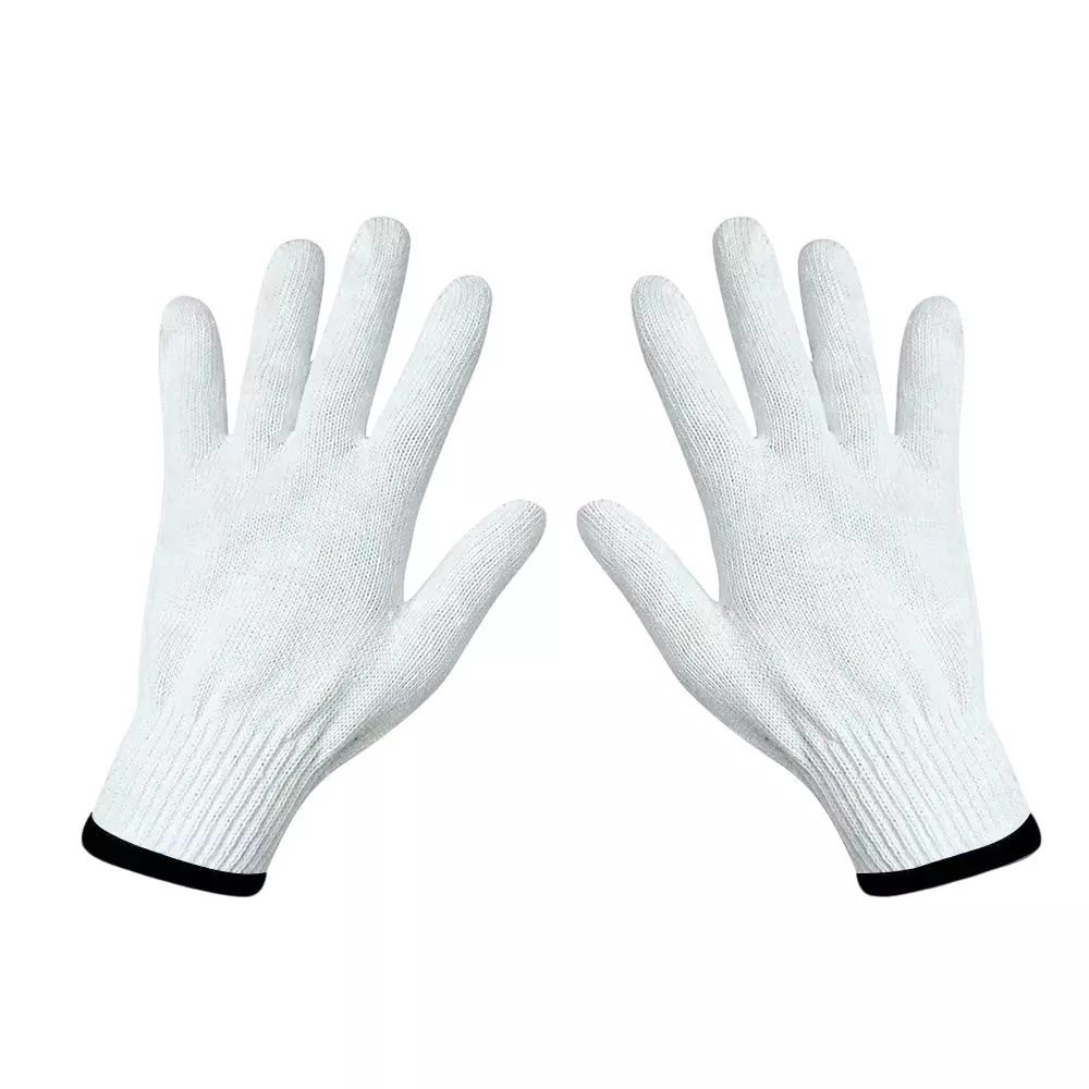 Swavind Safety Hand Gloves Lint-Free Nylon Anti Static Soft & Stretchable White Free Size