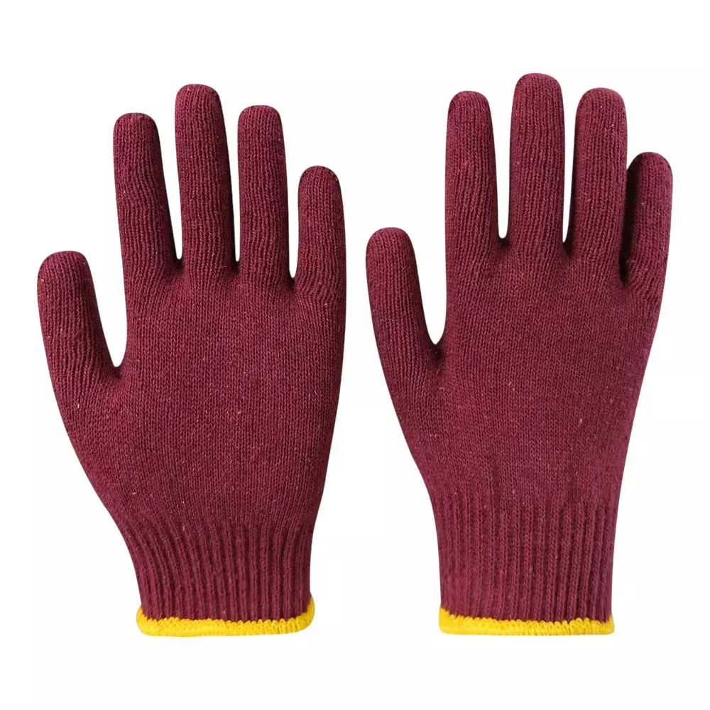 Swavind Safety Hand Gloves Lint-Free Nylon Anti Static Soft & Stretchable Wine Free Size (Pack of 600 Pair)