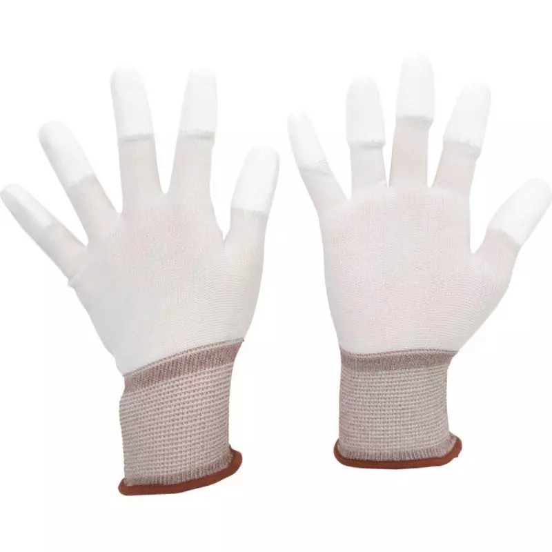 MIDORI Nylon Gloves White SS Size 15.6 cm Palm Circumference 6.8 cm Middle Finger Length Nylon, MCG501N-SS (Pack of 10 Pair)