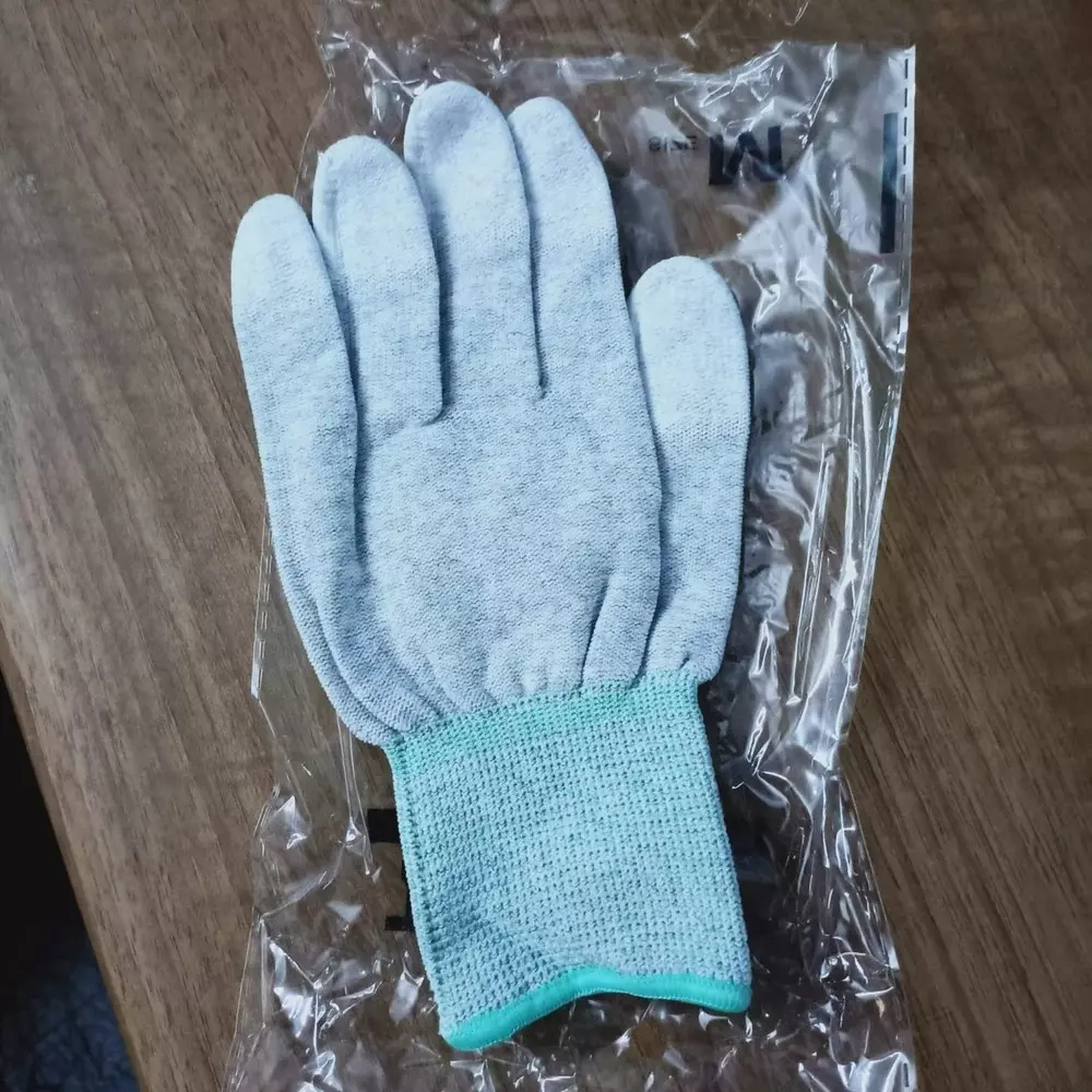 Swavind Safety Hand Gloves Synthetic Fabric Non-Slip Grip White Free Size (Pack of 12 Pair)