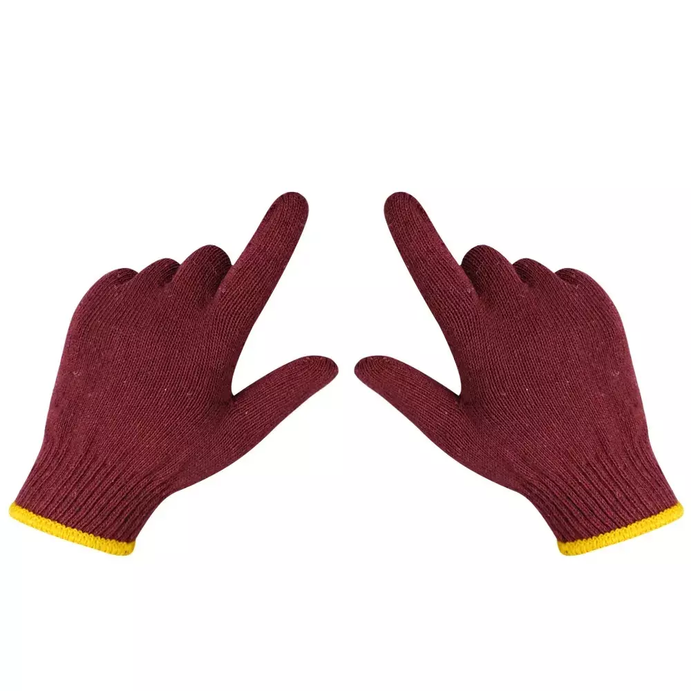 Swavind Safety Hand Gloves Lint-Free Nylon Anti Static Soft & Stretchable Wine Free Size (Pack of 120 Pair)