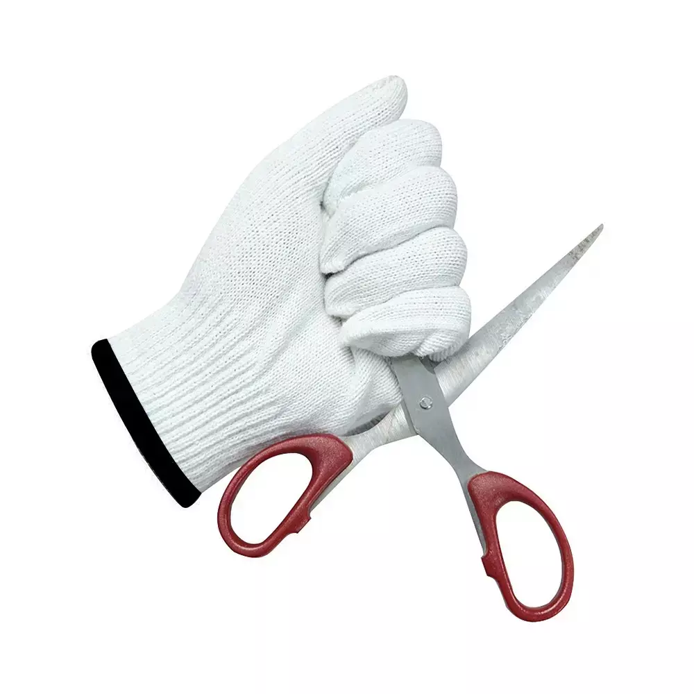 Swavind Safety Hand Gloves Lint-Free Nylon Anti Static Soft & Stretchable White Free Size (Pack of 600 Pair)