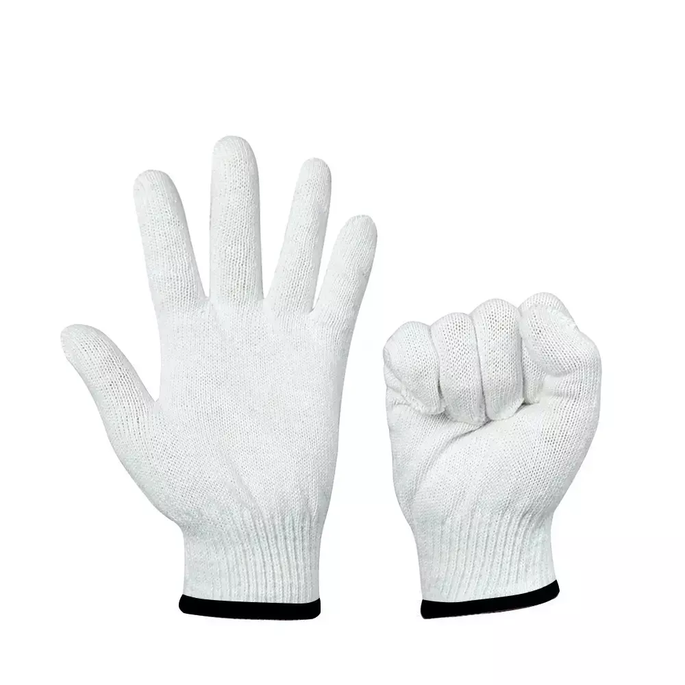 Swavind Safety Hand Gloves Lint-Free Nylon Anti Static Soft & Stretchable White Free Size (Pack of 600 Pair)