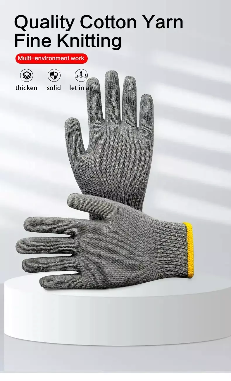 Swavind Safety Hand Gloves Lint-Free Nylon Anti Static Soft & Stretchable Grey Free Size (Pack of 600 Pair)