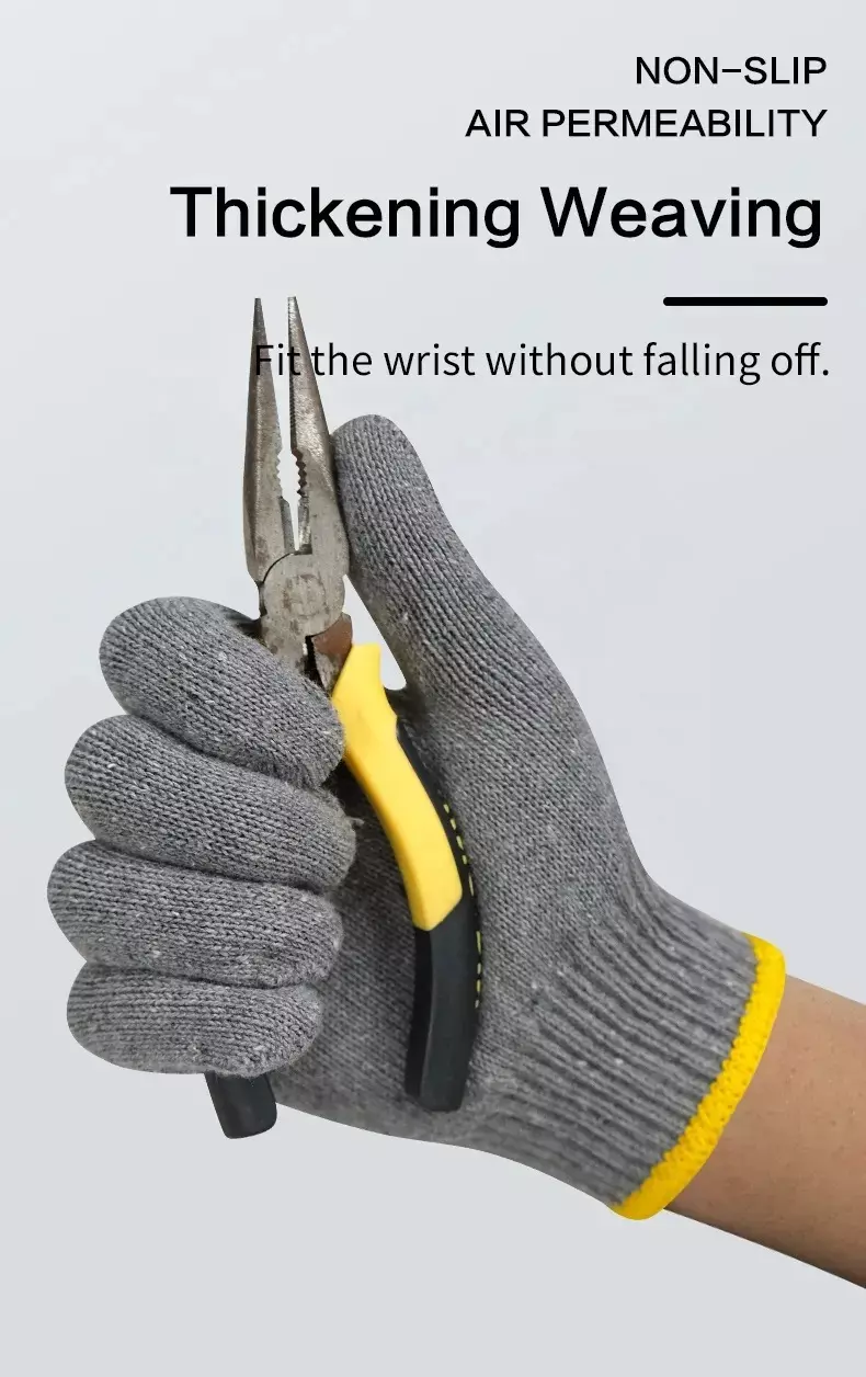 Swavind Safety Hand Gloves Lint-Free Nylon Anti Static Soft & Stretchable Grey Free Size (Pack of 600 Pair)
