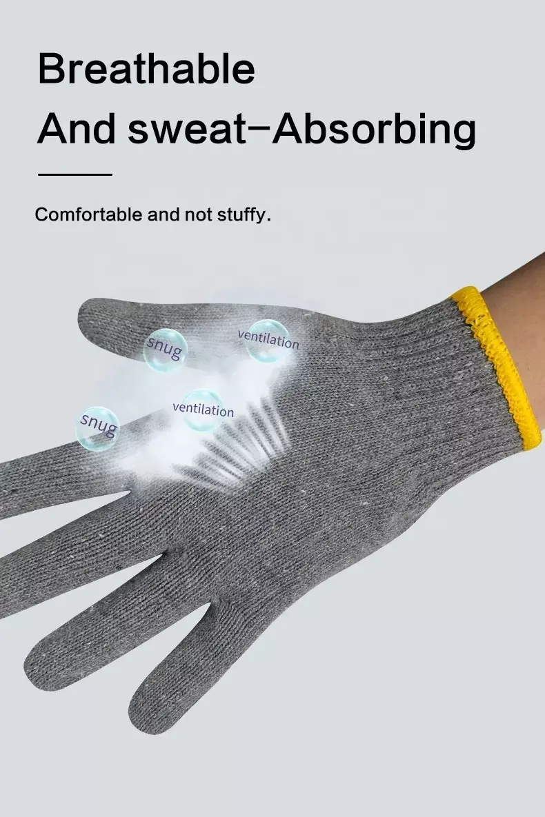 Swavind Safety Hand Gloves Lint-Free Nylon Anti Static Soft & Stretchable Grey Free Size (Pack of 600 Pair)
