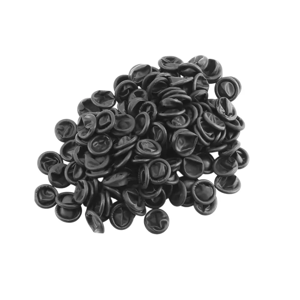 GLOBALSS Finger Cots Rubber BLACK Medium for Personal & Professional Use (Pack of 1000)