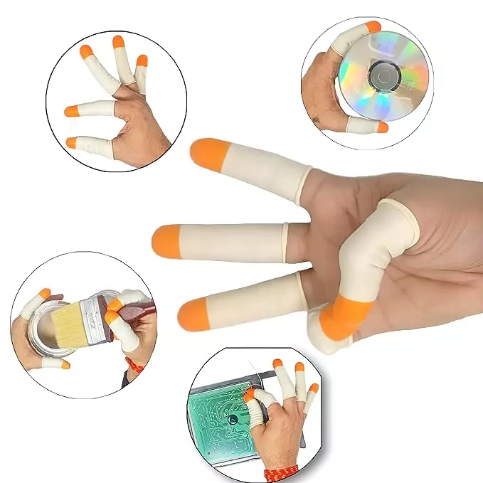 swavind-reusable-finger-coats-latex-rubber-anti-slip-anti-static-white-orange-for-electronic-assembly-industrial-work-144-pcs-x-10-pack