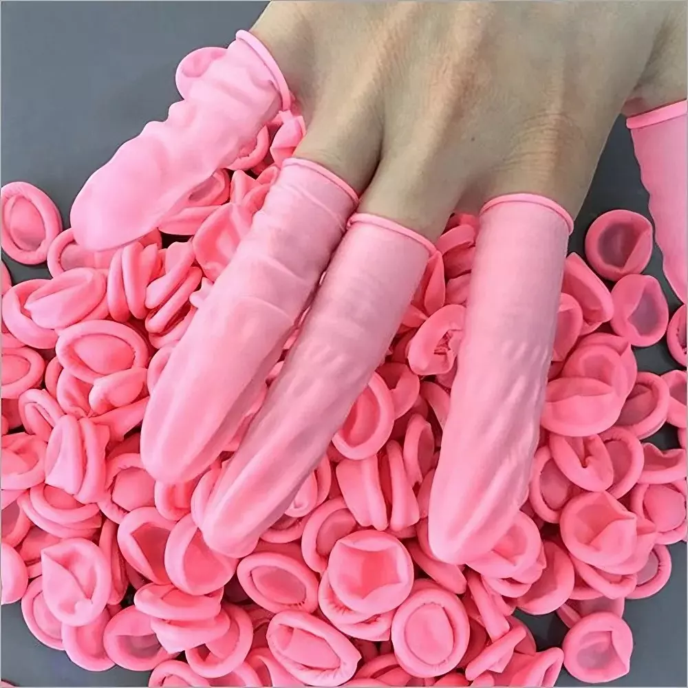 GLOBALSS ESD Finger Coats Rubber Pink Standard (Pack of 1440)