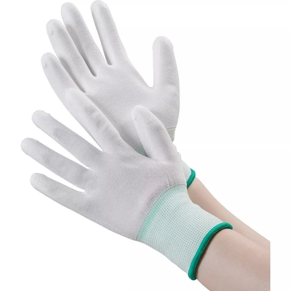 MonotaRO Work Gloves Polyester Palm Coating White M Size, 18963047 (Pcka of 480 Pair)