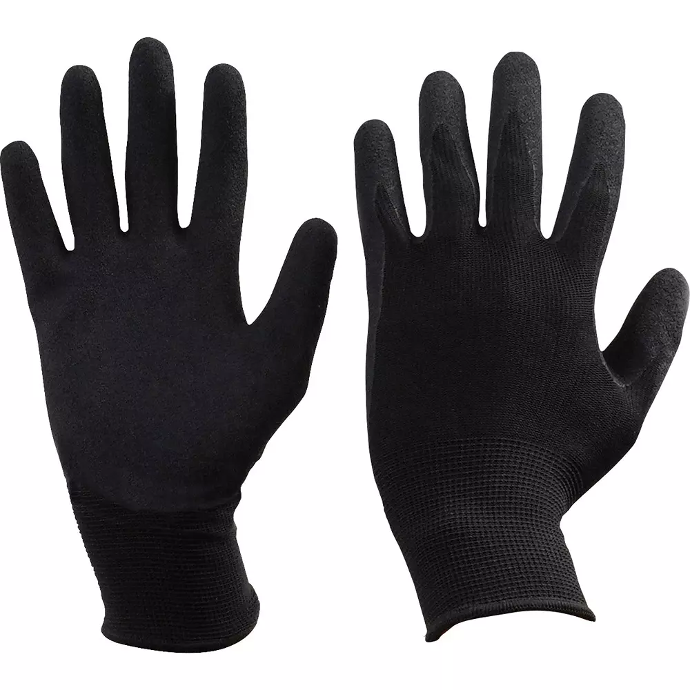 monotaro-unlined-gloves-thin-foam-rubber-coating-100-polyester-black-l-size-l9301