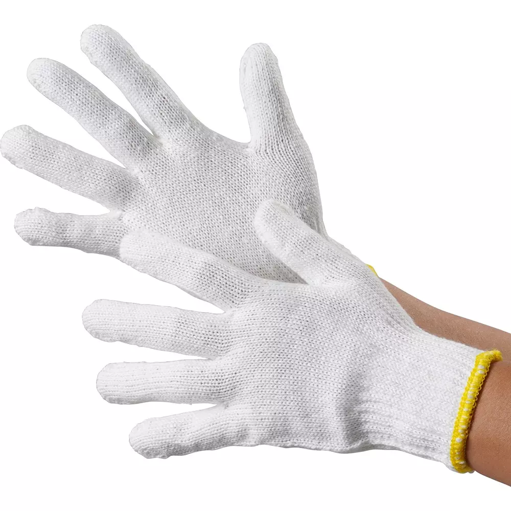 MonotaRO Shino Work Gloves 8 Gauge Thin White Free (L) Size, 26753854 (12 Pair)