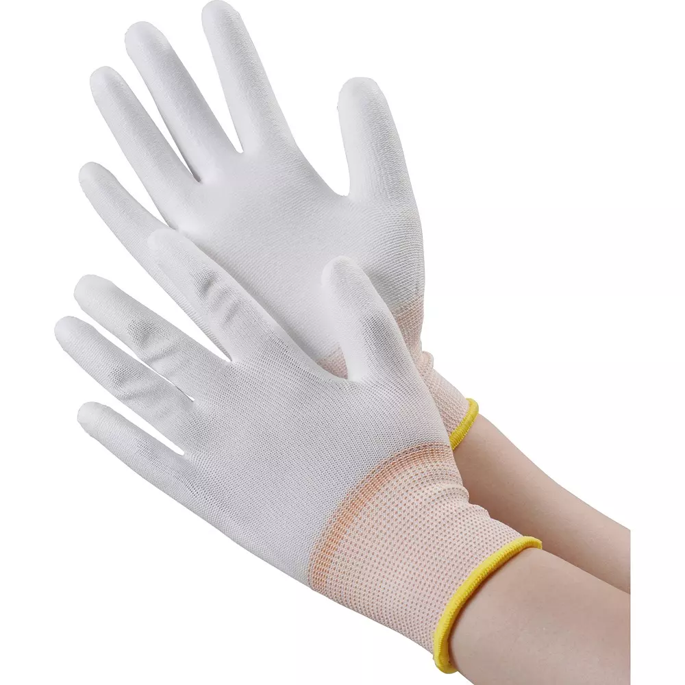 MonotaRO Work Gloves Polyester Palm Coating White SS Size, 18963029 (Pcka of 480 Pair)