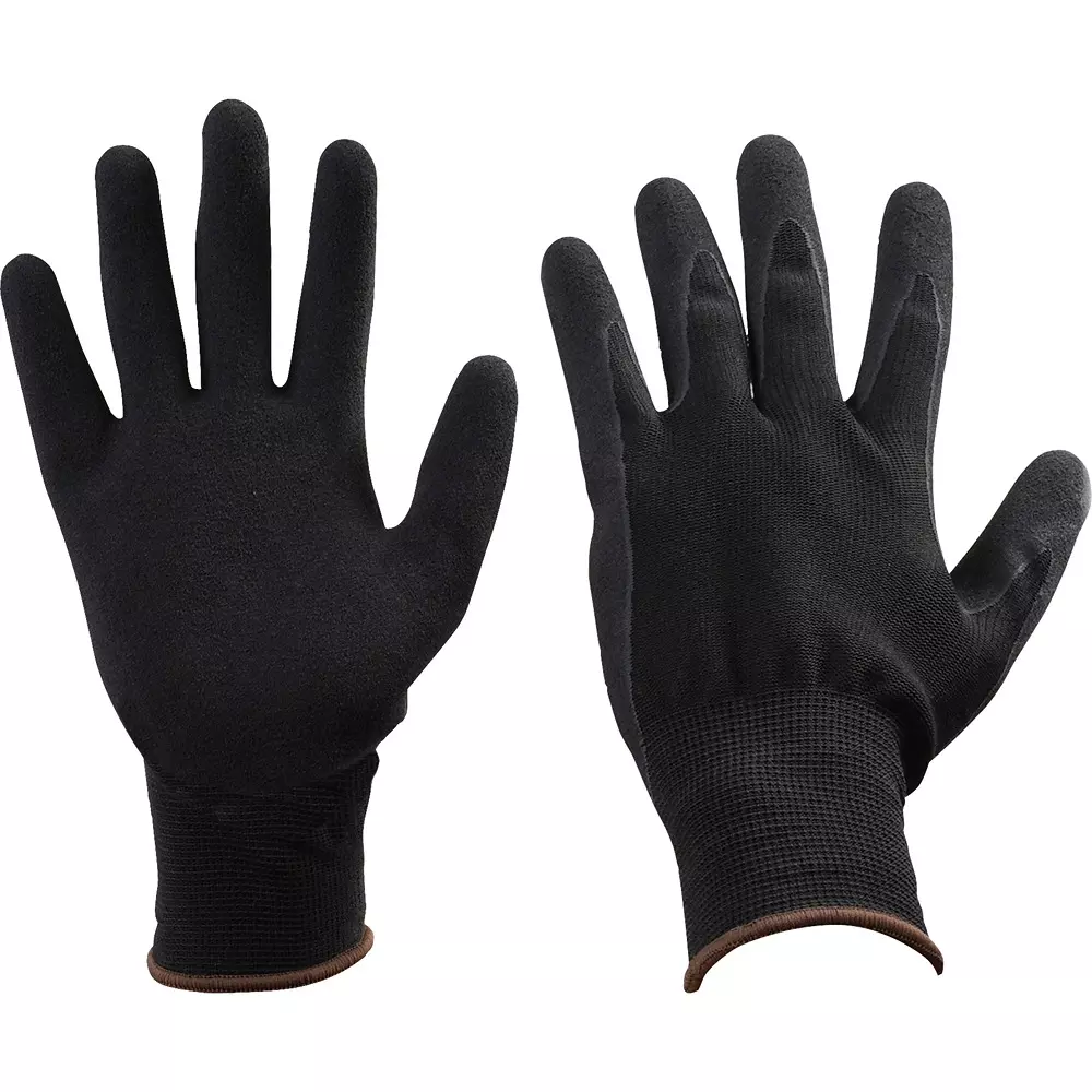 monotaro-unlined-gloves-thin-foam-rubber-coating-100-polyester-black-ll-size-l9301