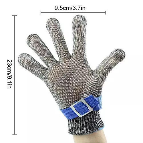 swavind-stainless-steel-cut-resistant-glove-reusable-silver-large-single-glove