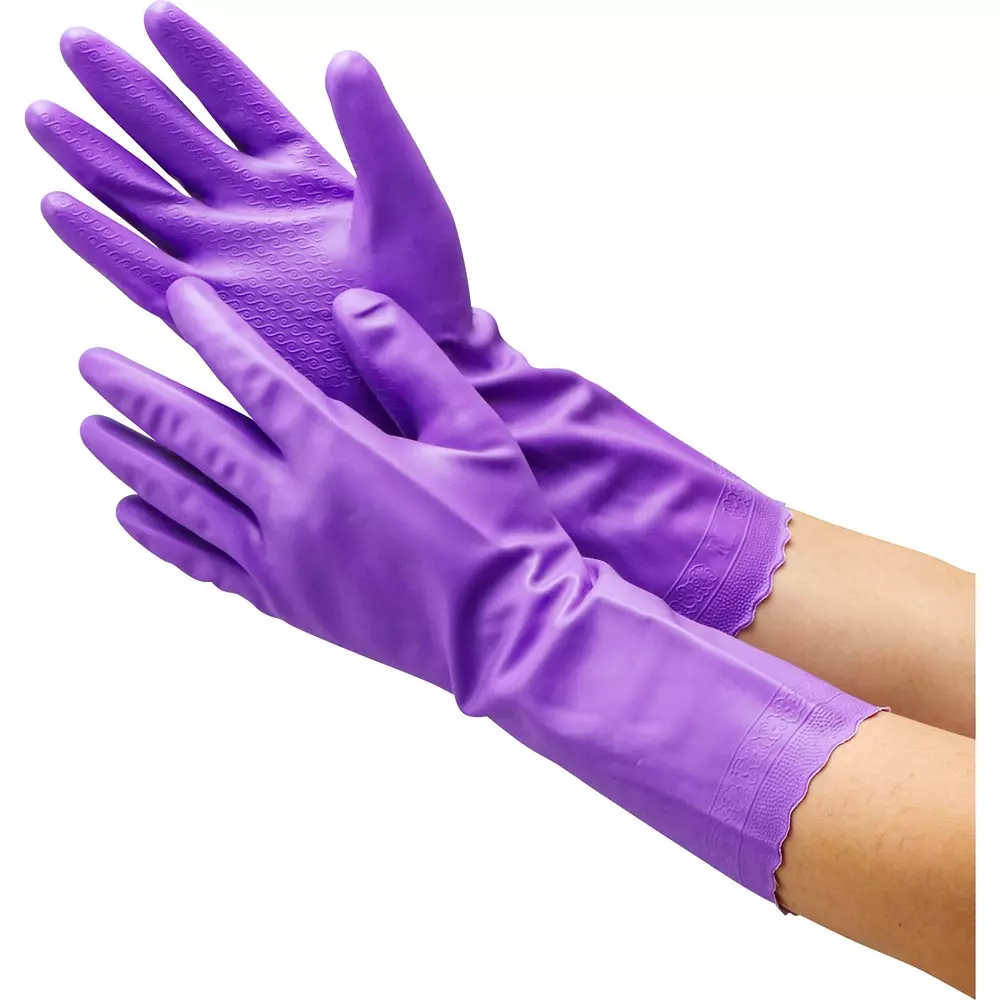 MonotaRO Pvc Gloves Thick Violet About 0.6 mm Thickness, 25751654 (1 Pair)