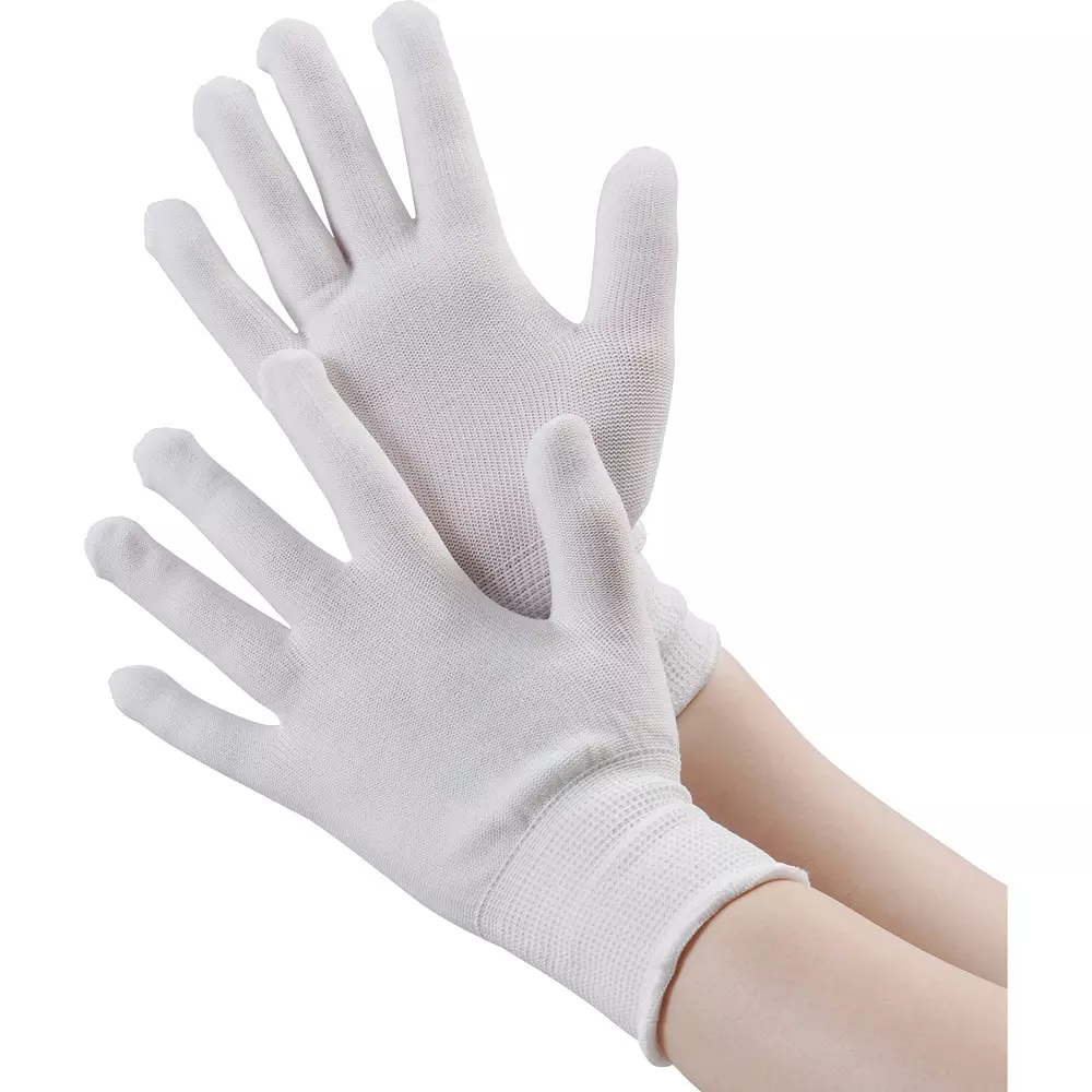 MonotaRO Work Gloves Polyester Uncoated White S Size, 28774280 (Pack of 12 Pair)