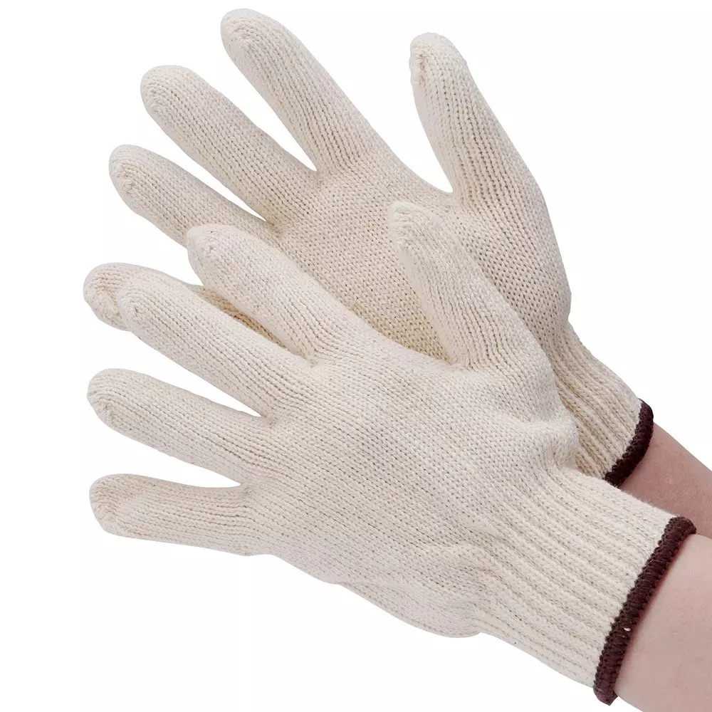 MonotaRO Pure Cotton Work Gloves 7 Gauge Thin Free Size, 5327105 (12 Pair)