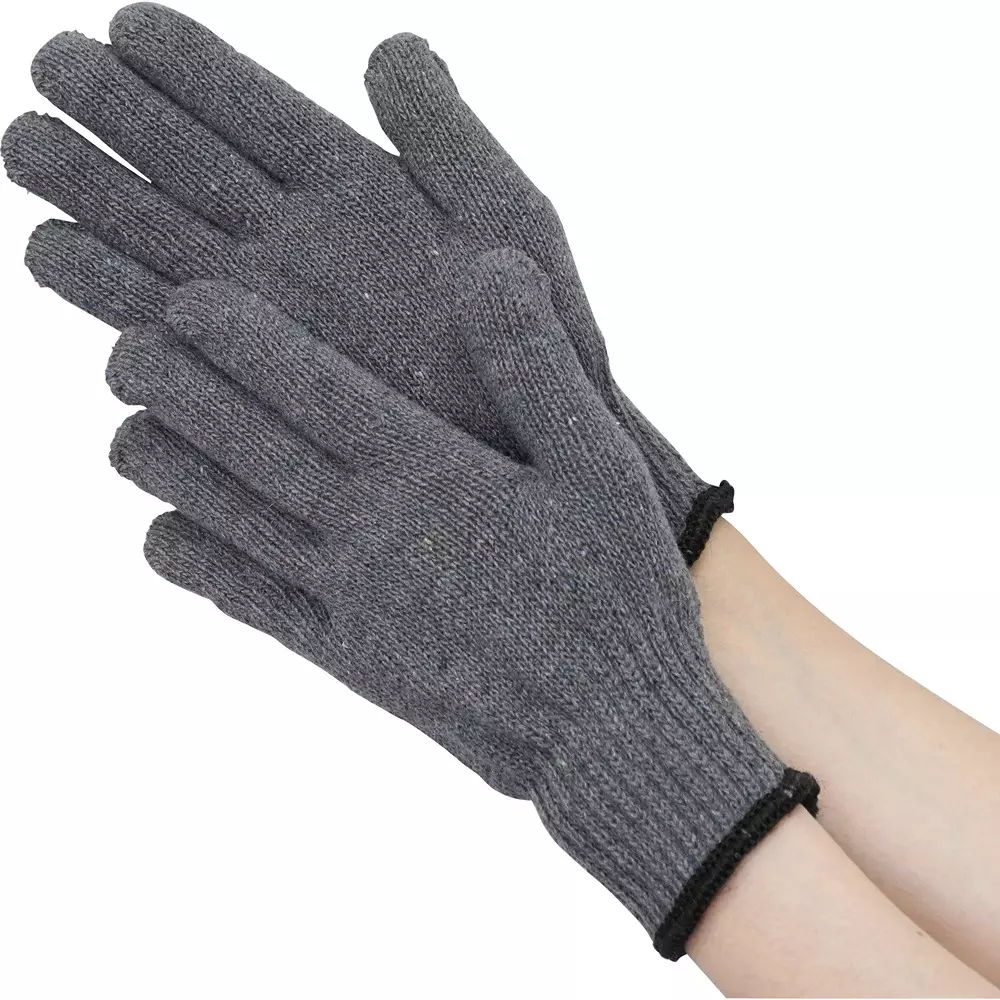 MonotaRO Recycled Work Gloves, 7 Gauge, Gray Gray Free (L) Size, 20296127 (Pack of 200 Pair)