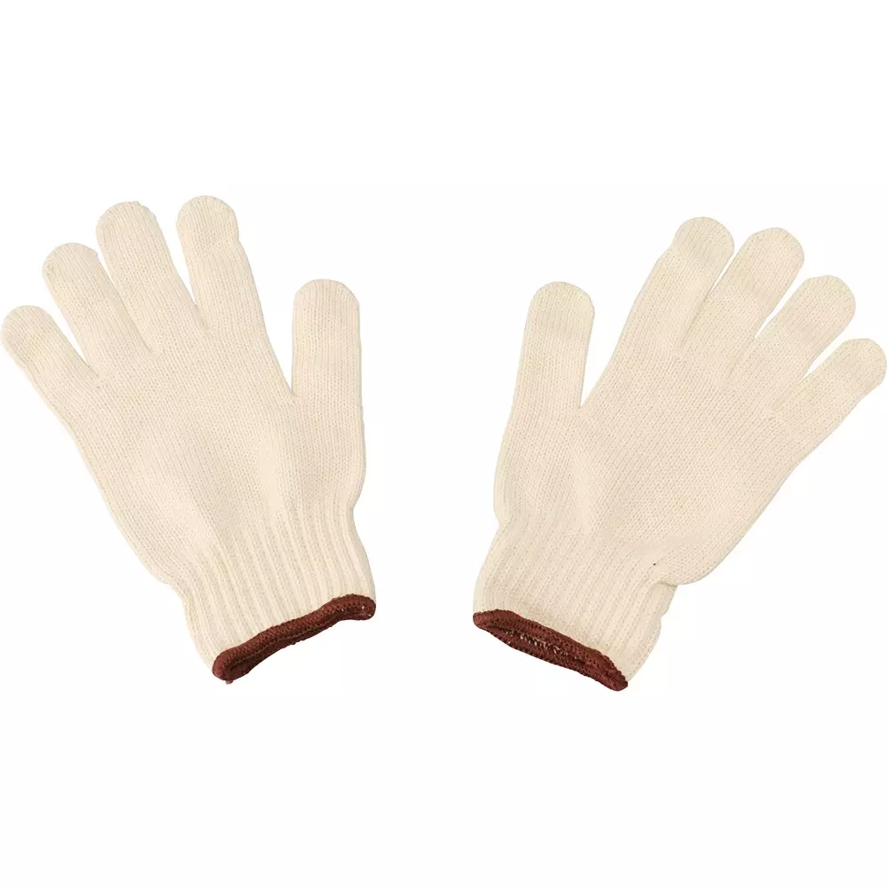 MonotaRO Pure Cotton Work Gloves 7 Gauge Thick Free Size, 33671594 (12 Pair)
