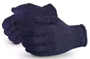 SWAVIND Cotton Knitted Gloves Blue 50 Gram Pack of 120 Pair