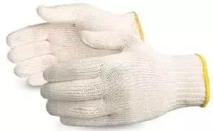 SWAVIND Cotton Knitted Gloves White 70 Gram Pack of 120 Pair