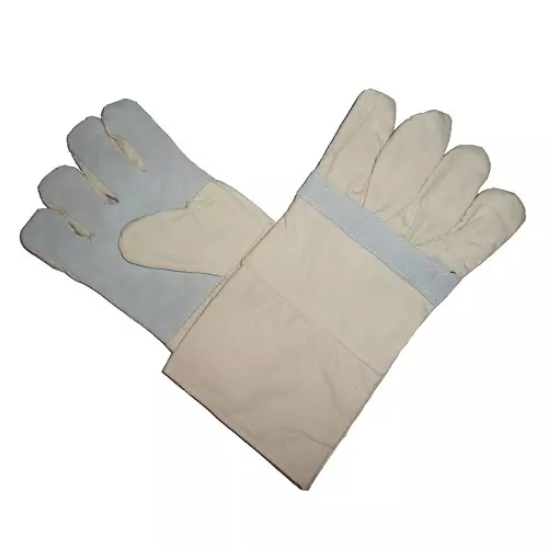 Buy Sks Canvas Hand Gloves with Palm Leather 12 Inch SL-8002/05 from Industrybuying.com