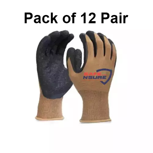 safe-n-sure-latex-coated-gloves-254-mm-10-inch-13-gauge-polyester-shell-seamless-knitted-polyester-liner-brown-black-sslc130-pack-of-12-pair