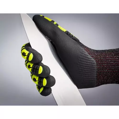 ATG Maxicut Ultra/Impact Palm Coated Knitwrist Gloves 25.5 cm Length Black L Size, 52-6745FL