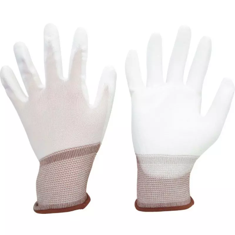 MIDORI Palm Coat Gloves White SS Size 15.6 cm Palm Circumference, MCG500N-SS (Pack of 10 Pair)