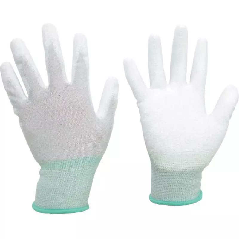 MIDORI Static Dissipative Gloves Gray M Size 17.0 cm Palm Circumference, MCG600N-M (Pack of 10 Pair)