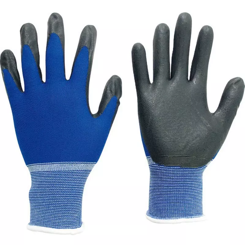MIDORI Nitrile Disposable Gloves Blue S Size 26 g 18.8 cm Palm Circumference, rubber, polyester, MHG-150N-S
