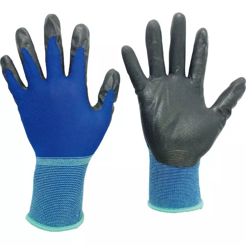 MIDORI Nitrile Disposable Gloves Blue M Size 16.6 cm Palm Circumference, rubber, polyester, MHG-150N-M