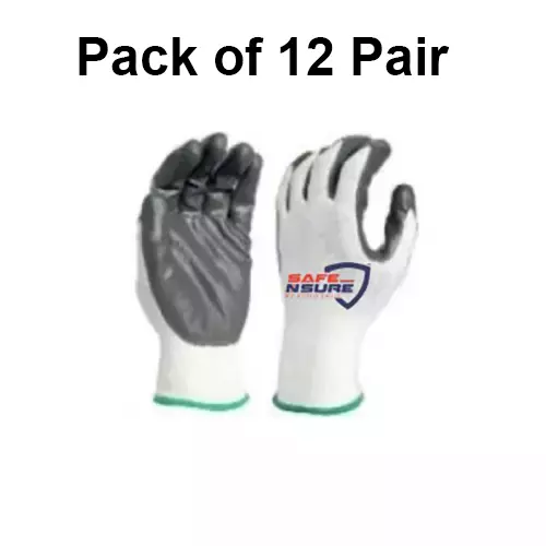 safe-n-sure-nitrile-palm-coated-gloves-254-mm-10-inch-seamless-knitted-polyester-liner-13-gauge-white-grey-ssne130-35-pack-of-12-pair