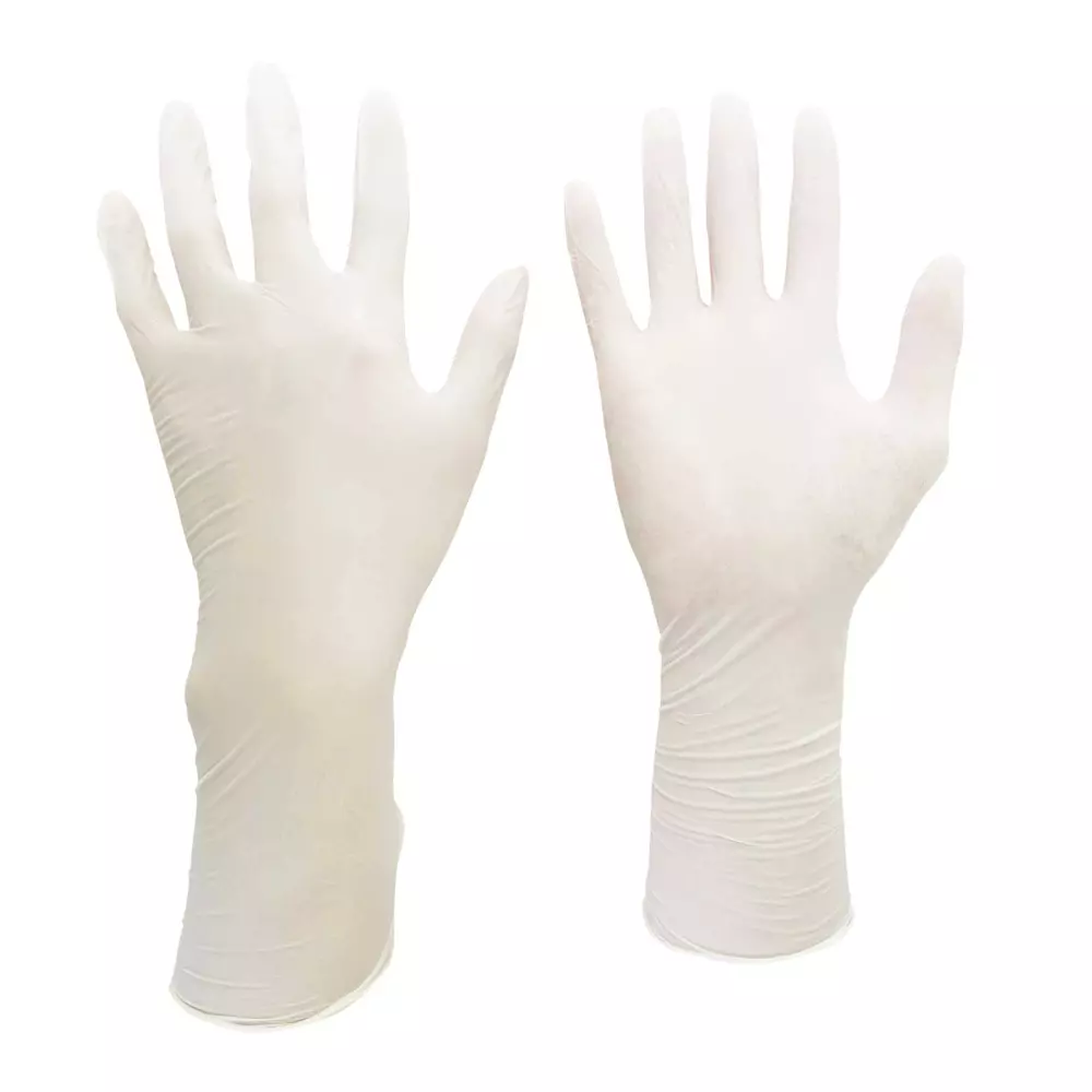 MIDORI Nitrile Disposable Gloves White LL Size 23.2 cm Palm Circumference, HGC-100-LL (Pack of 1000 Pair)