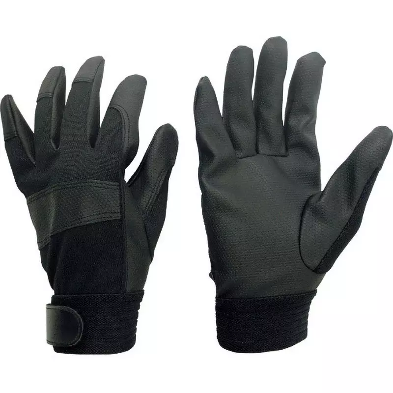 MIDORI Synthetic Leather Gloves Black S Size 18.0 cm Palm Circumference, PU-WINGLOVE-K-S